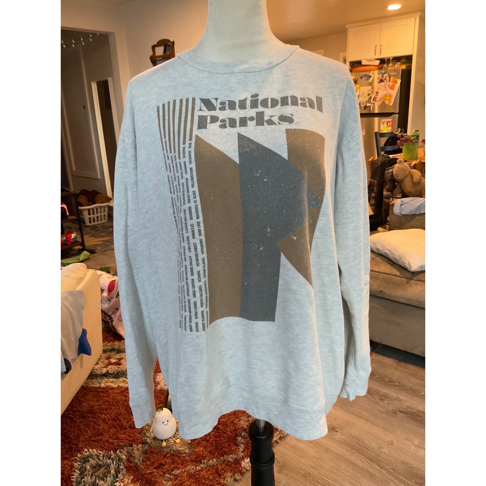 Parks Project National Parks Graphic Sweatshirt Heather Grey XL Made in USA
